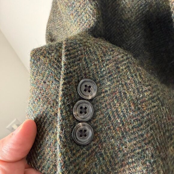 L. L. BEAN Thinsulate Quilted Tweed Wool Coat Blazer Mens M Colorful - Picture 7 of 12